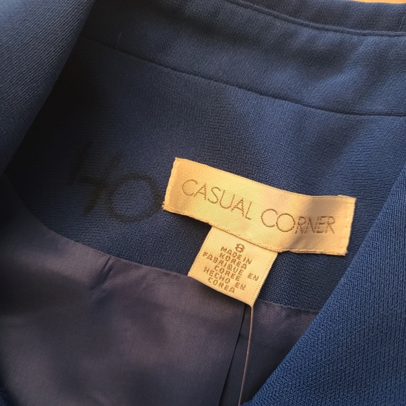 NWT Casual Corner Blue Button Down Blazer in size 8 - Picture 9 of 9